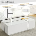 thumbnail image 6 of U-can 47.2''-72.7'' Extendable Coffee Table Multi-functional Coffee Table With High-gloss Finish Coffee Table With 2 Hidden Storage Space And 2 Drawers For Living Room, 6 of 22