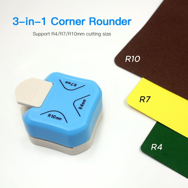 Htovila Corner Rounder Punch 3 in1 /R7/R10mm Round Corner Trimmer