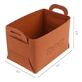 thumbnail image 4 of REGALWOVEN 3 Pack Storage Cube, Storage Bin with Handles for Shelves Closet, Collapsible Storage Basket for Organizing Clothes Books Brown 7.1*5.1*4.3in, 4 of 6