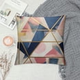 thumbnail image 2 of Creowell  Blush Pink and Navy Geometric Throw Pillow Cover Soft Cozy Decorative Throw Pillowcases Cushion Case for Home Decor Living Room Bed Couch Car Covers, 2 of 5