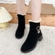 thumbnail image 2 of Zapatos para mujer, zapatos de color liso, botines casuales cálidos de invierno, zapatos para correr, botas vaqueras, 2 of 6
