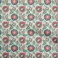 thumbnail image 1 of oneOone Georgette Viscose White Fabric Asian Suzani Diy Clothing Quilting Fabric Print Fabric By Yard 42 Inch Wide, 1 of 5