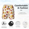 thumbnail image 3 of Balery Autumn Leaves 1 Bañador para hombre, shorts de playa de secado rápido con entrepierna y forro de compresión-Large, 3 of 6