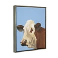 thumbnail image 3 of Stupell Industries Blue Farm Cow Portrait Graphic Art Luster Gray Floating Framed Canvas Print Wall Art, Design by Regina Moore, 3 of 8