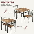 thumbnail image 4 of Conjunto De Comedor para Dos Personas Compuesto por Una Mesa De Cocina con Estructura Metálica y Dos Sillas. Diseño Compacto Ideal para Cocinas, Hogares o Patios, 4 of 8