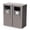 Gray, variant on Outdoor Two Barrel Trash Can – Waterproof Resin Garbage Bin with Recycling Labels – Fits 30-39 Gallon Trash Bags, Durable Waste Bin for Porch, Backyard & Kitchen(33.07 * 16.54 * 35.43)