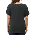 thumbnail image 5 of Women's Plus Size Maternity Tops Clothes Short Sleeve Pregnancy T Shirts Casual Loose Summer Pregnancy Clothes 1X-5X 3 Pack, 5 of 6