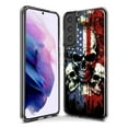 thumbnail image 3 of MUNDAZE Samsung Galaxy S23 American USA Flag Skulls Blue Red Double Layer Phone Case Cover, 3 of 5