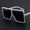 White black, variant on Fashion Big Frame Sunglasses for Men and Women, HD High Definition Lenses, Durable PC Frame and Lenses, 149mm Temple Length, 63mm Lens Width, Lightweight and Comfortable Design