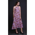 thumbnail image 5 of Bimba Feather Causal Long Backless Halter NeckÂ&nbsp;DressÂ&nbsp;Women Printed BeachÂ&nbsp;Dress-Medium, 5 of 6