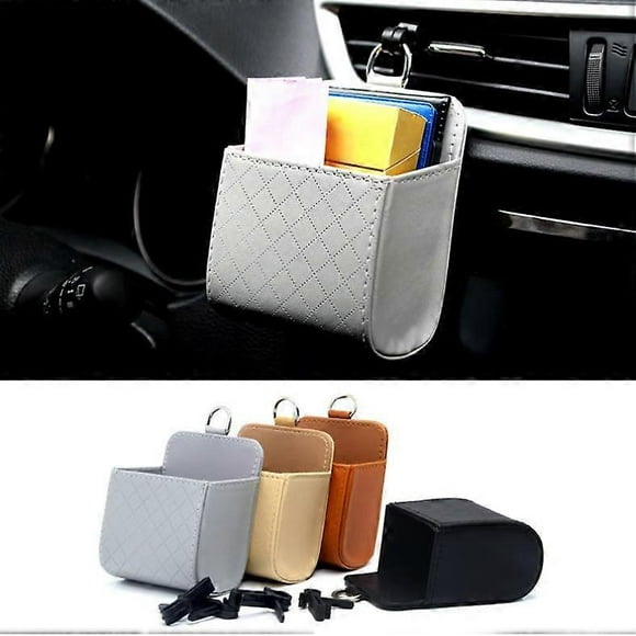 Gray Multifunctional Car Storage Box Car organizer for car key, parking pass, pocket money, bills, cigarette cases or chemicals etc.