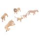 thumbnail image 3 of Modelo de animales salvajes simulados, 6 piezas, modelo de leones, mini estatua de animales salvajes, figuras de la familia de leones, fiel a su promesa, 3 of 8
