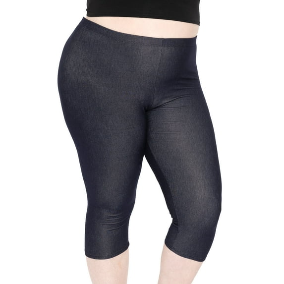 Stretch Is Comfort Women's Plus Size Knee-Length Leggings| Adult Xlarge- 7x