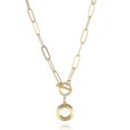 thumbnail image 1 of OUTAD Majuscule Initiale Collier Hip-Hop Alphabet Or Pendentifs Chaîne, 1 of 8