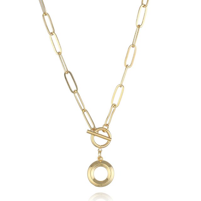OUTAD Majuscule Initiale Collier Hip-Hop Alphabet Or Pendentifs Chaîne