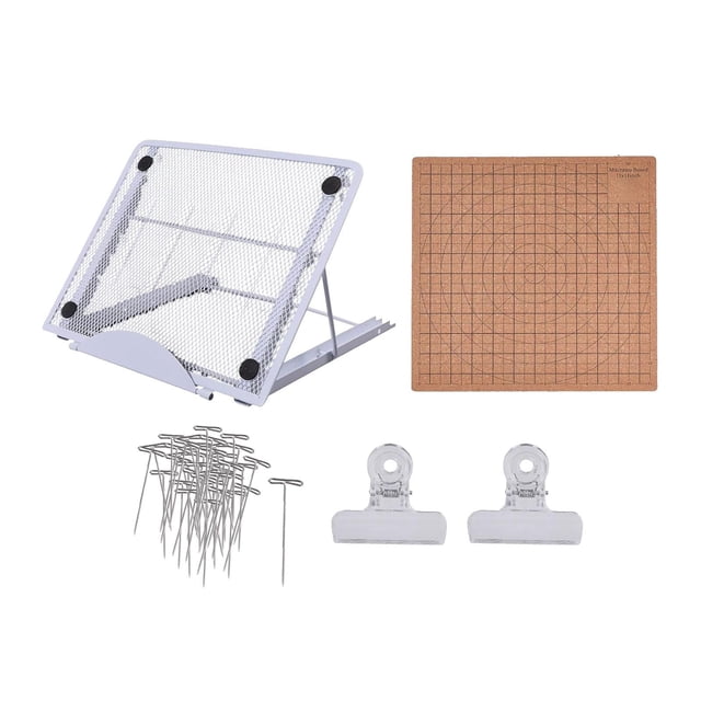 GUOOL Macrame Board Kit DIY Craft Supplies with 50 T Pins Handmade Fringe Knotting Tools DIY Tassel Weaving Kit for Tailor Creating 30x30cm