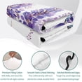 thumbnail image 4 of King Quilt Set 96''x106'', Wisteria Lightweight Summer Bedspread Coverlet Set with 2 Pillow Shams, Purple Flowers Butterflies Vintage Spring Breathable All Season Quilt Bedding for Bedroom/Guest Room, 4 of 9
