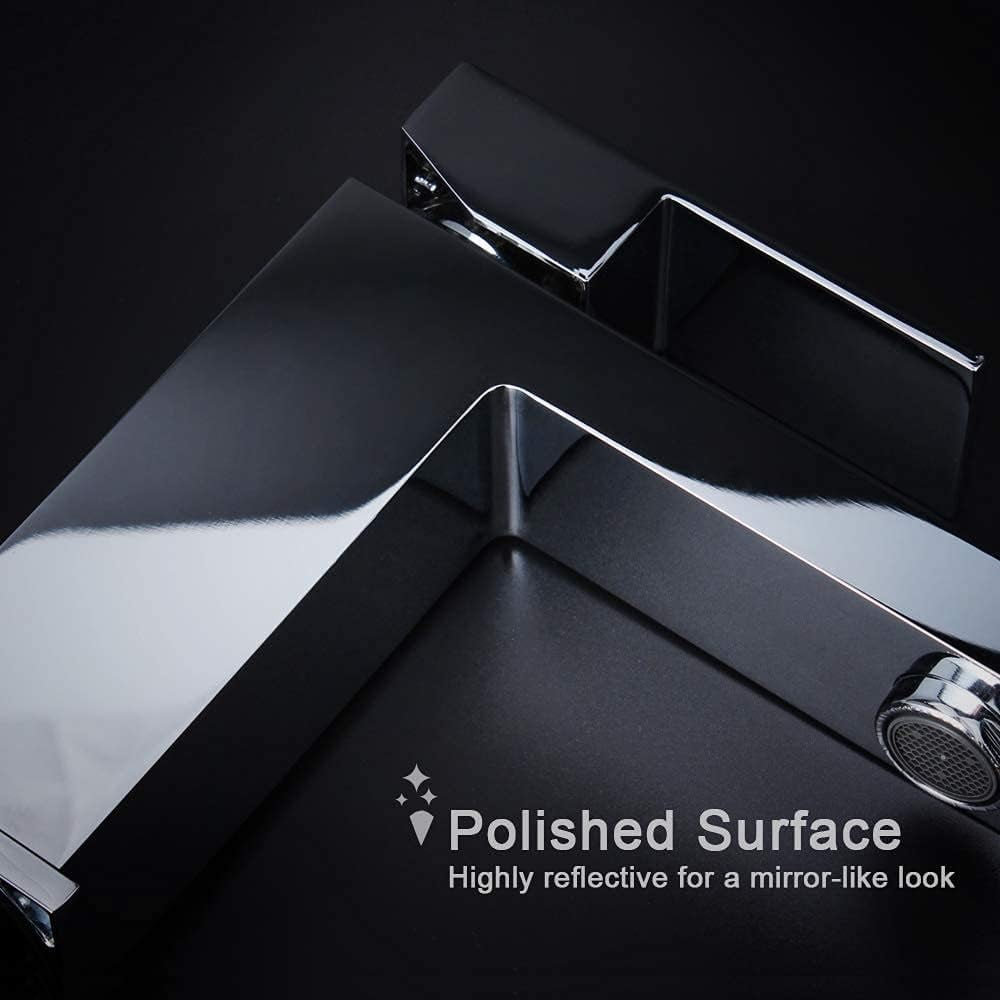 Single Hole Bathroom Faucet - HausinLuck Solid Brass Chrome Polished Bathroom Sink Faucet