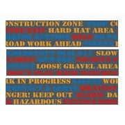 Construction words cake border 3 Strips 2.5x10.5 inchs in size