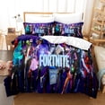 thumbnail image 1 of siniker Bedding Set Kids Quilt Cover 3D Cartoon Playing Bed Cover Set with Pillowcase and Zipper Closure, 1 of 2