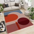 thumbnail image 2 of Red Purple Yellow Gradient Stripes Area Rug, Modern Fashion Print Carpet, Indoor Non-Slip Rugs, Machine Washable Breathable Durable Carpet for Front Entrance Floor Decor 5 x 6ft, 2 of 6
