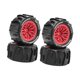 thumbnail image 4 of 4 Piezas Llantas RC Car para Coche a Control Remoto Neumáticos Ruedas Compuestos de PP Patrón de Agarre Mejorado Adecuado para Carreras de Automóviles Rojo, 4 of 8
