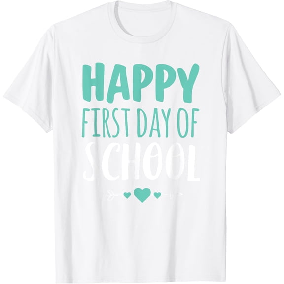 Exquisite and comfortable-Happy First Day Of School T Shirt Teacher Student Arrow Cute T-Shirt