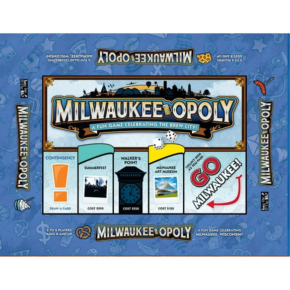 Milwaukee-Opoly City Themed Family Board Game, 2-6 Players