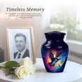thumbnail image 6 of Puffin Miniature Urn For Mothers, Mini Urn For Human Ashes Adult Male, Small Urns For Human Ashes Keepsake Dad, Blue Cremation Urns For Adult Ash Women, 3 Inch, 6 of 7