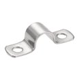 thumbnail image 3 of Uxcell 16mm(0.6") 304 Stainless Steel 2 Holes Rigid Pipe Strap Tension Tube Clamp 2 Pack, 3 of 5