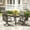 Black table-Brown chairs, variant on VOXBIN Patio Dining Set for 4 - 37.8" Outdoor Square Table and Swivel Chairs, Grey Tabletop and Fabric