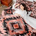 thumbnail image 5 of Manfei Vintage Aztec Tribal 7pcs Bedding Comforter Set,bohemian Flower Floral Queen Bedding Sets,Pink Black Gray Queen Sheet Sets For Girls Kids,Ultra Soft Home Decor Reversible, 5 of 9