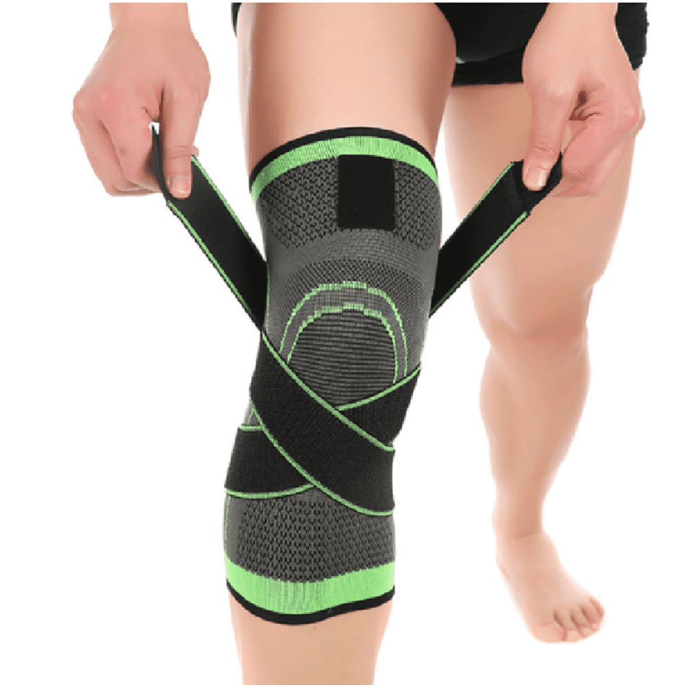 Outtop adjustable Knee Brace and Support Bilateral Hinges Non-slip Breathable Patella Stabilizer Compression Sleeve Pain Relief for Men & Women Arthritis, Football, Running, Jumping(Medium Size)