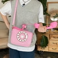 thumbnail image 3 of Bolso Bandolera Baoblaze de Cuero PU en Forma de Teléfono Rosado, 3 of 8