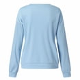 thumbnail image 4 of Clearance-Sale Cute Tops for Women Long Sleeve Round Neck Going Out Tops Fashion Lovely Kitten Printing Ribbed Breathable Softy Loose Blouse Daily Oversized Shirts for Women（Sky Blue,M）, 4 of 7