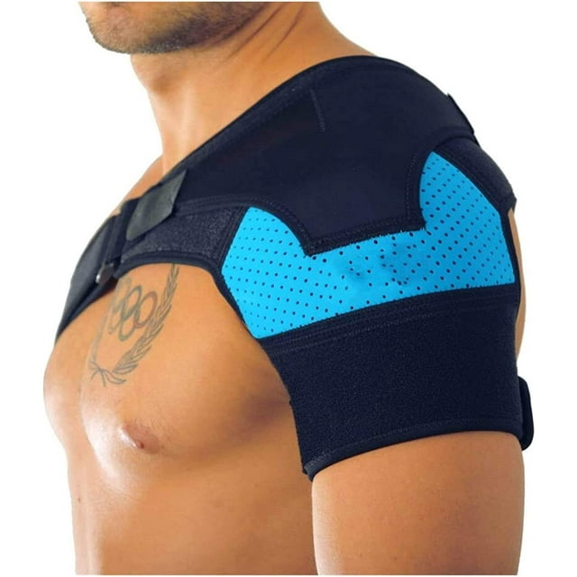 Shoulder Brace with Pressure Pad Neoprene Shoulder Support Shoulder Pain Ice Pack Shoulder Compression Sleeve (Color : Black, Size : Large)