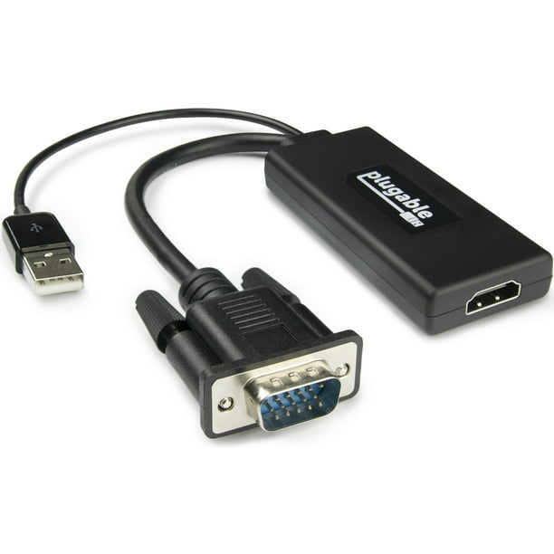 veiling stapel Voorschrijven Plugable VGA to HDMI Active Adapter with Audio (Supports 1080p Displays -  Windows, Mac & Linux Compatible) - Walmart.com
