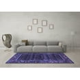 thumbnail image 3 of Ahgly Company Machine Washable Indoor Square Persian Blue Traditional Area Rugs, 8' Square, 3 of 4