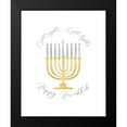 thumbnail image 2 of Tara Reed 12x14 Black Modern Wood Framed Wall Art Titled - Festival of Lights portrait I-Gold Menorah, 2 of 5