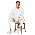 thumbnail image 5 of Hanes Perfect Fleece Crewneck Sweatshirt Unisex Adult -WD16 Soft Casual Sweatshirt, (White, M), 5 of 5