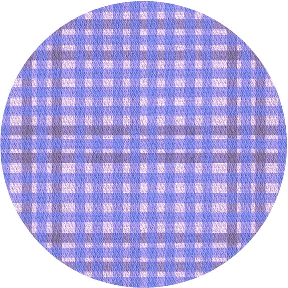 Ahgly Company Indoor Round Patterned Medium Slate Blue Area Rugs, 5' Round
