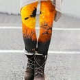 thumbnail image 2 of DDAPJ pyju Womens Funny Printed Leggings Halloween Themed Casual Yoga Pants Footless Stretchy Tights Witch Cosplay Costume Bottoms Multicolor S, 2 of 5