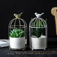 thumbnail image 1 of AMERTEER Clearance European Small Plant Bird Cage Iron Frame Succulent Flowerpot Set Room Decoration, 1 of 10