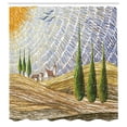thumbnail image 3 of Ambesonne Colorful Shower Curtain, Rural Fields Europe, 69"Wx75"L, Multicolor, 3 of 5