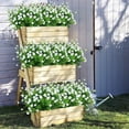thumbnail image 3 of Spencer 8 Bundles Artificial Fake Flowers UV Resistant No Fade Boxwood Outdoor Faux Plastic Plants for Garden Patio Porch Window Decor, 3 of 7