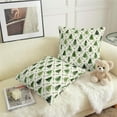 thumbnail image 3 of Christmas Tree Pillow Covers 16x16 Set of 2 Sage Green Xmas Farmhouse Print Outdoor Decorative Pillow Cases Winter Holiday Decorations Throw Cushion Case for Couch Sofa Bed, 3 of 6