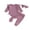 Purple, variant on Bagilaanoe 3pcs Newborn Baby Girl Pants Set Long Sleeve Romper Tops + Leggings + Headband 3M 6M 9M 12M 18M Infant Casual Clothes
