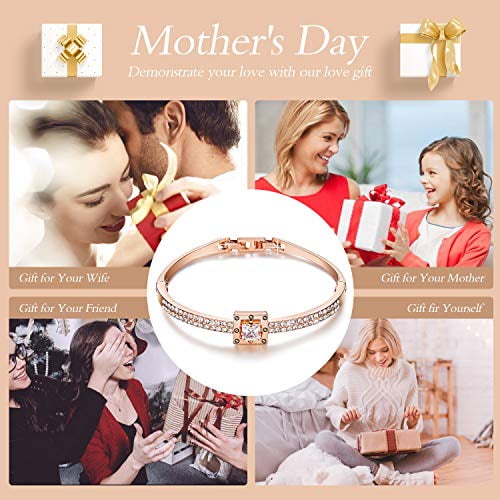 Menton Ezil Spiritual Guidance Crystal Bangle Bracelets for Women Girls Ladies Rose Gold Adjustable Jewelry Fashion Collections Menton Ezil Spiritual Guidance Crystal Bangle Bracelets for Women Girls Ladies Rose Gold Adjustable Jewelry Fashion Collections