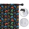 thumbnail image 4 of Blackout Kids Curtains,Colorful Controllers Games Stars Black Pattern Childrens Insulated Curtains Set Of 2,Bedroom Essentials,Toddler Room Decor 42"x54", 4 of 5