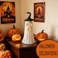 thumbnail image 5 of Woven Witch Hat Halloween Decor, Handwoven Witch Hat Ornament, Vintage Halloween Decor for Rattan Ghost Tabletop Indoor Halloween Decor, 5 of 5